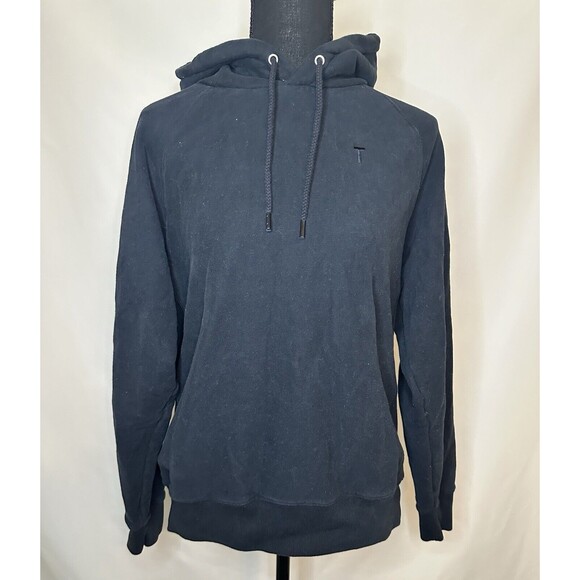 Thakoon Drawstring Gray Black Hoodie Sweater Pullover 100% Cotton Women's LARGE - Picture 1 of 11